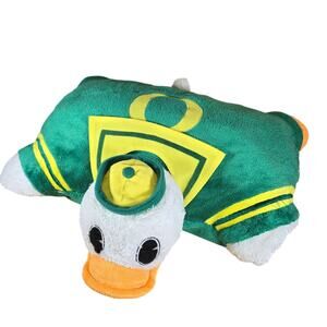 Oregon Ducks 2009 Pillow Pets Plush Great Condition NCAA Vintage Green Yellow
